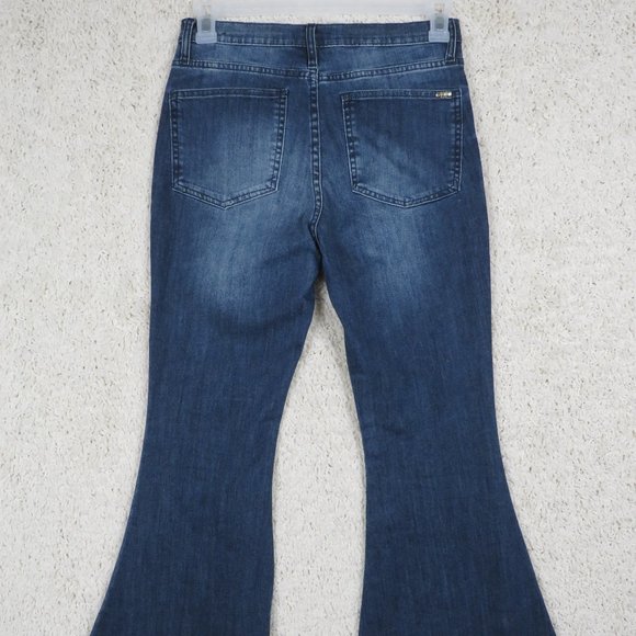 Le Lis Blanc* Women's Jeans Size 40 (Brasil) Original‎ Distressed Flare Bottom - Picture 3 of 13